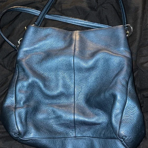 Coach Blue Leather Hobo Bag - Picture 3 of 5